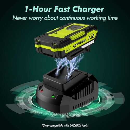 Chargeur rapide avec batterie et effet d'éclairs