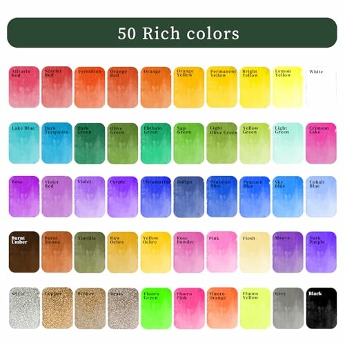 Set Aquarelle Artecho 50 Couleurs