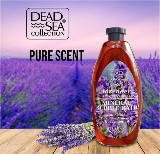 Bain moussant relaxant à la lavande pour une expérience de spa à domicile.
