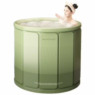Baignoire Simcat prête à l'emploi pour des moments de détente.