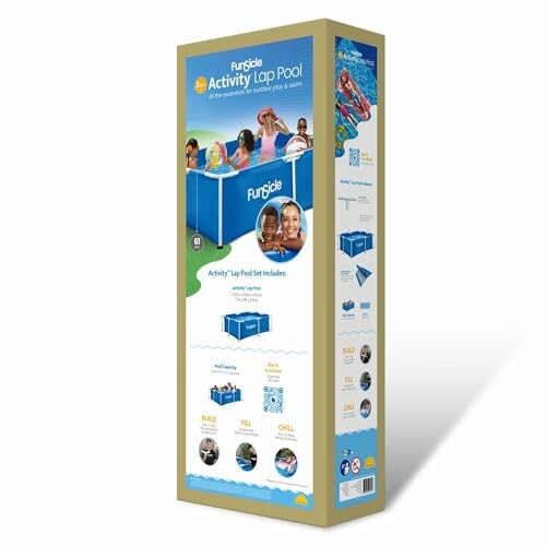 Emballage de piscine pour activités avec enfants heureux.