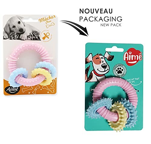 Jouet à mâcher pour chien Aimé avec nouveau packaging