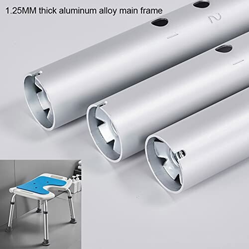 Cadre en alliage d'aluminium et siège de bain