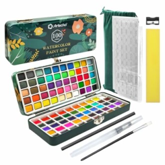 Kit de Peinture Aquarelle Artecho 100 Couleurs