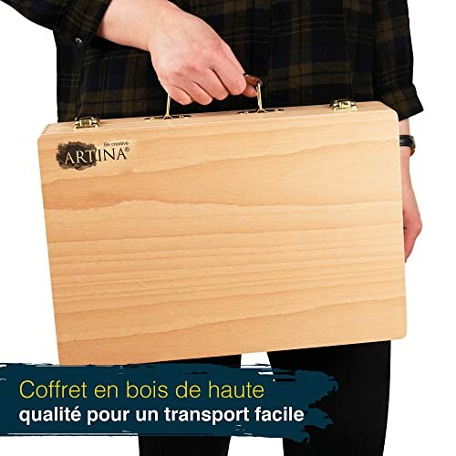 Coffret en bois pour le transport d'art.