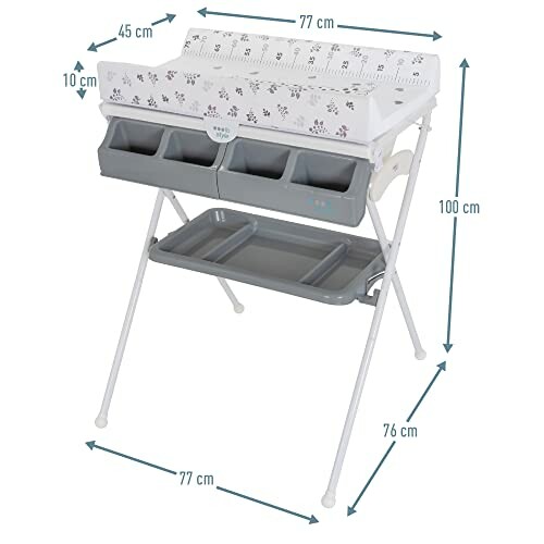 Table à langer pour bébé avec rangement et dimensions