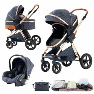 Ensemble de poussette et siège auto pour bébé