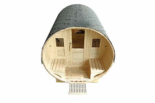 Sauna en forme de baril en bois pour extérieur