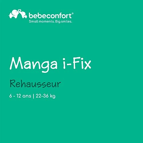 Emballage du rehausseur Bebeconfort Manga i-Fix pour enfants de 6 à 12 ans.