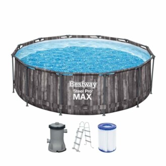 Piscine hors-sol ronde avec accessoires Bestway.