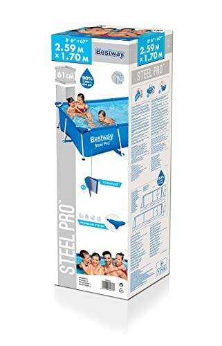 Piscine rectangulaire Bestway Steel Pro avec enfants