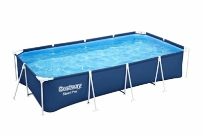 Piscine rectangulaire Bestway Steel Pro avec support en acier.