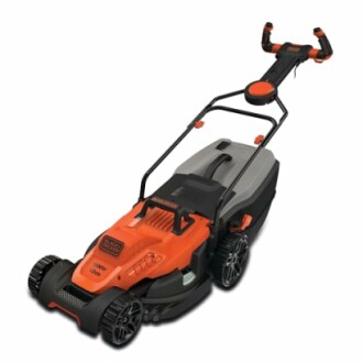 Tondeuse à gazon électrique Black+Decker orange et noire