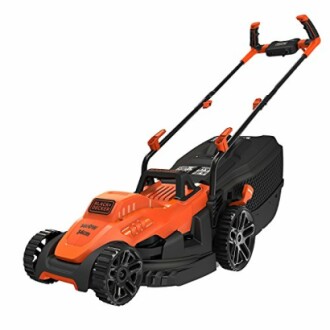 Tondeuse électrique orange et noire de Black & Decker