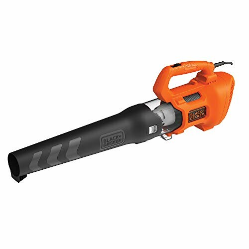 Souffleur de feuilles Black & Decker orange et noir.