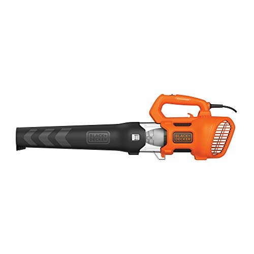Souffleur de feuilles Black & Decker orange et noir.