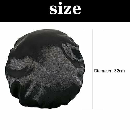 Bonnet en satin noir de 32 cm