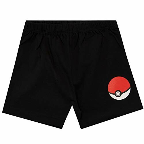 Short noir avec motif de Poké Ball.
