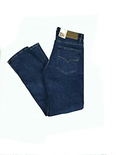 Jeans en denim bleu foncé