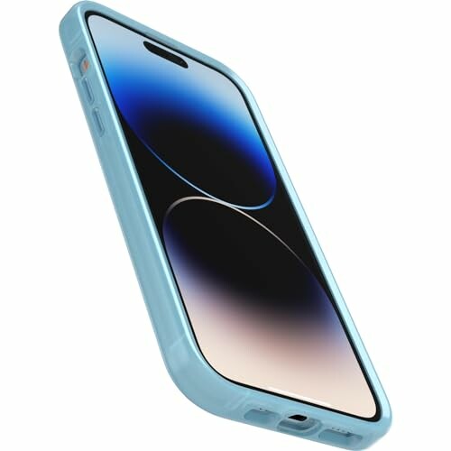 Smartphone avec coque bleue