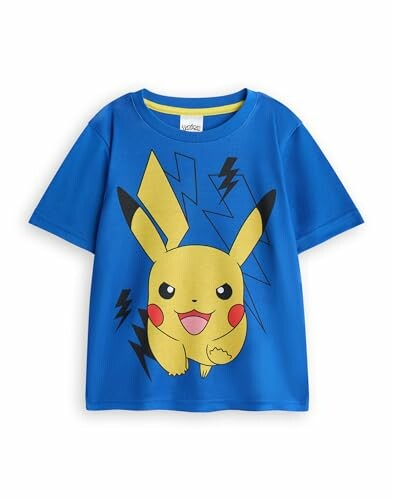 T-shirt bleu avec dessin de Pikachu