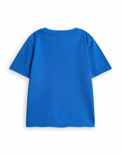 Vue arrière d'un t-shirt bleu