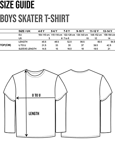 Guide des tailles pour t-shirt de skateur garçon