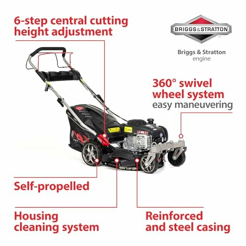 Tondeuse à gazon Briggs & Stratton avec caractéristiques étiquetées