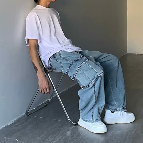 Sawmew Hommes Baggy Jeans