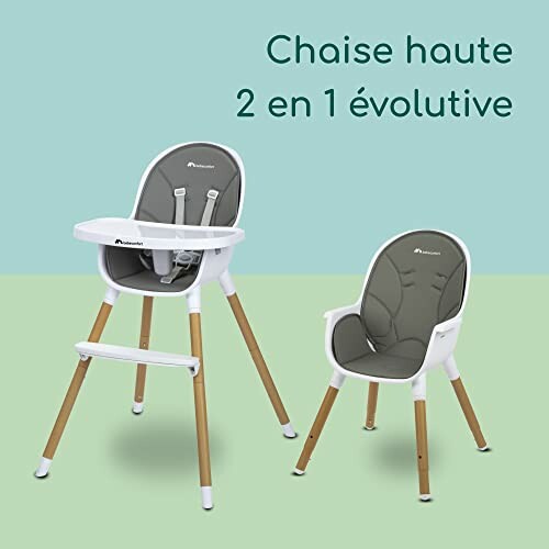 Chaise haute et chaise basse pour enfant