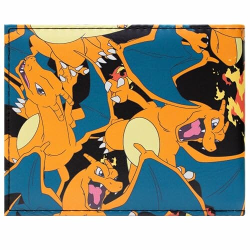 Portefeuille avec motif de Dracaufeu coloré