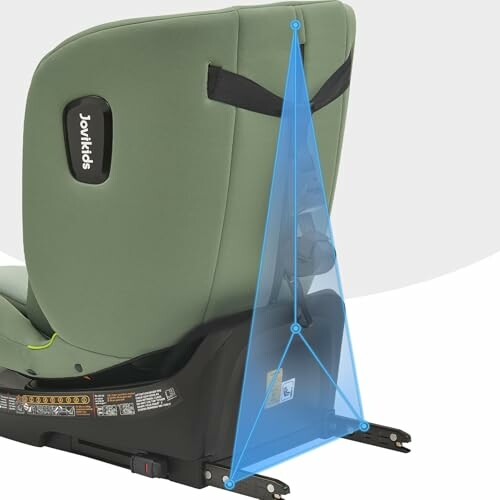 Siège auto pour enfant avec support triangulaire bleu