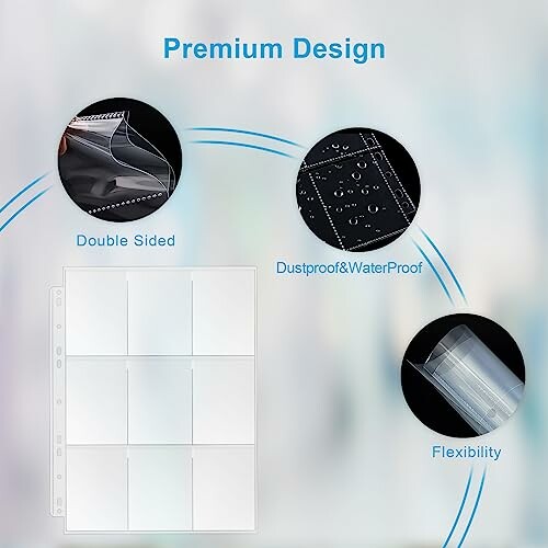 Feuilles de protection pour cartes avec design premium, double face, étanches et flexibles.