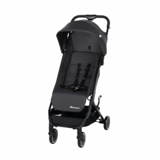 Poussette noire compacte pour bébé