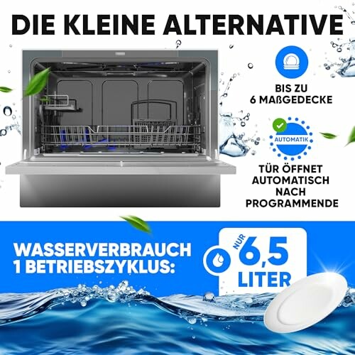 Lave-vaisselle compact avec faible consommation d'eau