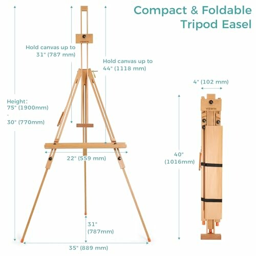 VISWIN Chevalet de Peinture Réglable