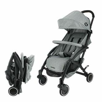 Poussette pour bébé pliable grise