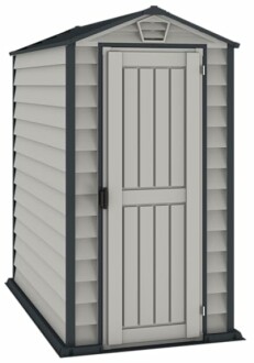 Abri de jardin compact en plastique.