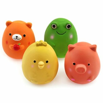 Jouets squishy mignons en forme d'animaux.