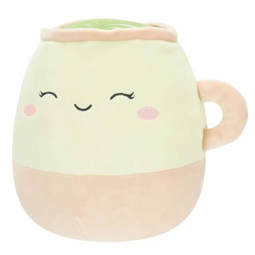 Peluches en forme de tasse souriante.