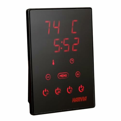 Panneau de contrôle numérique pour sauna.
