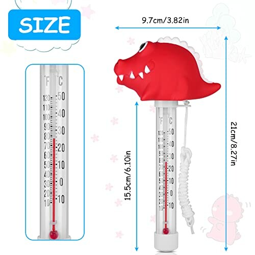 OFFCUP Thermomètre de Piscine Dinosaure