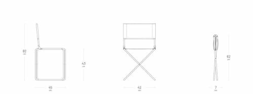 Croquis de conception de chaise de réalisateur.