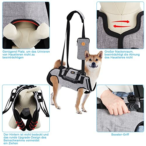 Harnais de levage pour chien avec soutien et confort