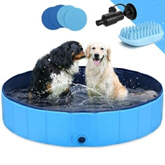 GoStock Piscine Pliable pour Chiens et Enfants