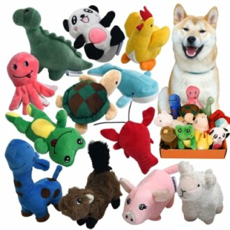 Lot de 12 Jouets Couineurs en Peluche