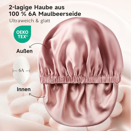 Bonnet en soie double couche 100% mûrier