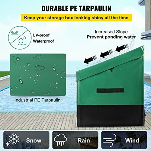 Bâche PE imperméable et résistante aux UV pour protection extérieure.