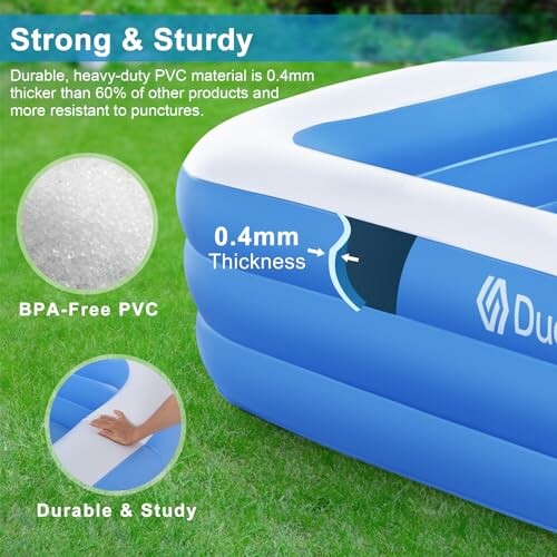 Piscine gonflable en PVC résistant et épais