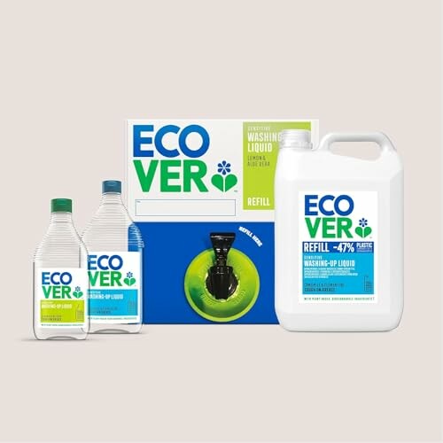 Produits de liquide vaisselle Ecover avec option de recharge